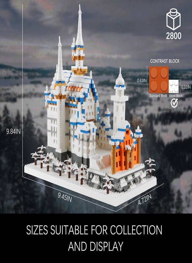 Vziimo Germany Swan Stone Castle Micro Building Blocks Set, Famous World Architecture Model Creative Collection Building Toys for Adults and Kids 14+ (2800 Pieces) - Image 3